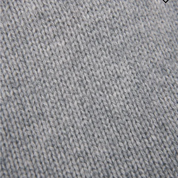 Reformation Garrett Turtleneck Cropped Cashmere Sweater in Husky Grey - Size M - Picture 7 of 10